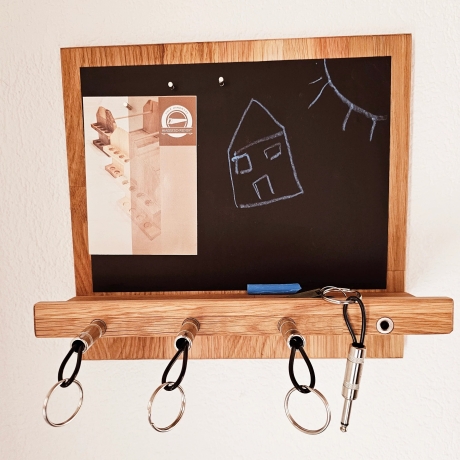 Schlüsselbrett, Schlüsselablage, Magnettafel, Klinkerstecker