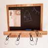 Schlüsselbrett, Schlüsselablage, Magnettafel, Klinkerstecker