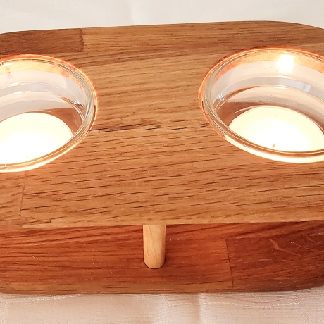 Teelichtständer aus Holz, Teelichtständer, Kerzenhalter