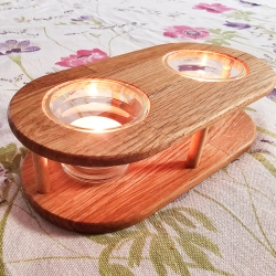 Teelichtständer aus Holz, Teelichtständer, Kerzenhalter