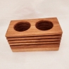 Teelichtständer aus Holz mit Lamellenoptik, Teelichtständer