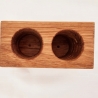 Teelichtständer aus Holz mit Lamellenoptik, Teelichtständer