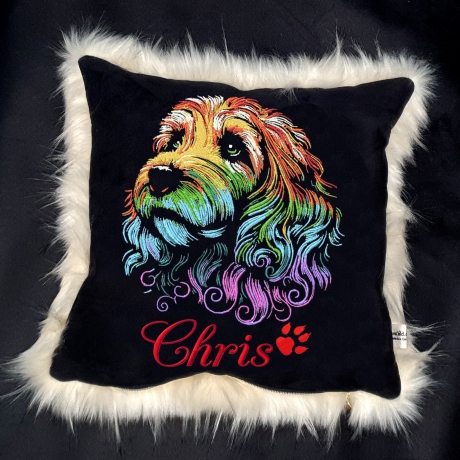 Neu Stickdatei Cockapoo Ernie Hund realistisch