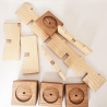 Teelichthalter-Puzzle stufig, Holz, Kerzenhalter, Kerzenständer