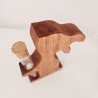 Holzhase für Ostern, Osterhase, Vase, Osterdeko, Dekoration