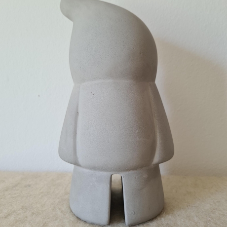 handmade Zwerg / Gartenzwerg Figur Beton mit Filz Mütze pink 28cm