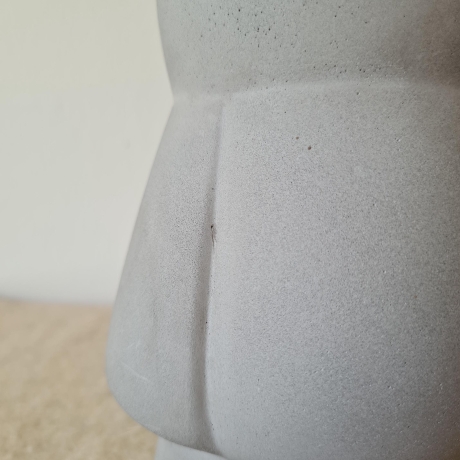 handmade Zwerg / Gartenzwerg Figur Beton mit Filz Mütze pink 28cm