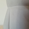 Zwerg handgegossen Gartenzwerg Figur Beton / Filz Mütze gelb 28cm
