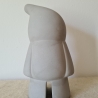 HausZwerg handgegossen Beton Skulptur / Wollfilz Mütze mint 28cm