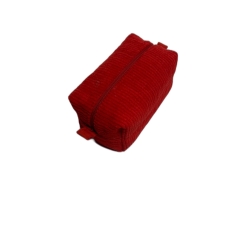 Kulturbeutel Boxy Rot | Cord | Kosmetiktasche handgemacht