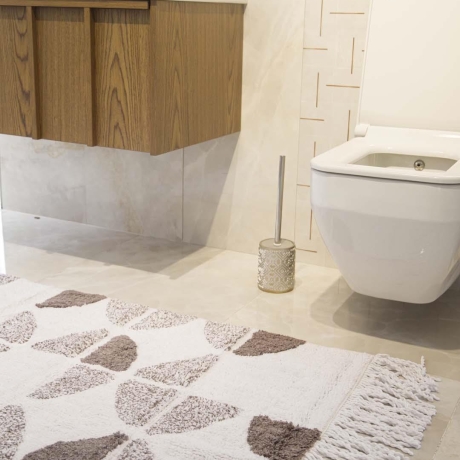 Badematte Bad Deko Teppich Boho  70x110 100% Baumwolle