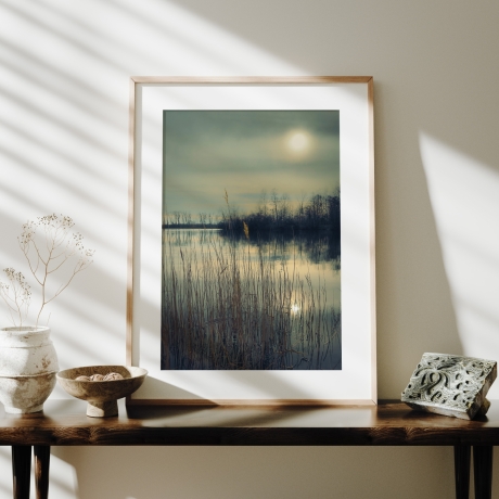 Fotografie Lichtreflexion See  FineArt Druck