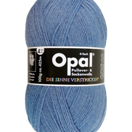 Opal Jeansblau, 4-fädige Sockenwolle, Farbe 5195