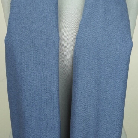 Damen-Kaschmir-Schal mit Fransen, 200x75 cm, jeansblau