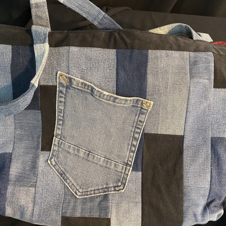 Einzigartige Handtasche aus Jeans ( upcycling)