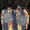 Einzigartige Handtasche aus Jeans mit Stoff ( upcycling)