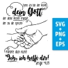 Druckdatei, SVG EPS PNG, ich bin dein Gott, Jesaja 41 13