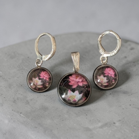 Schmuckset mit Motivstein