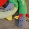 Bettschlange Drache, Puckschnecke, Bettrolle, Wickeltischrolle