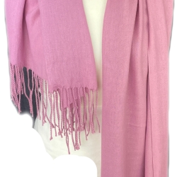 Leicht glänzender Baumwollschal, altrosa, 180 x 72 cm, neu