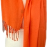 Leicht glänzender Baumwollschal, orange, 180 x 72 cm, neu
