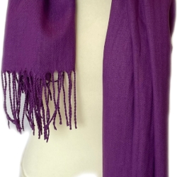 Leicht glänzender Baumwollschal, lila, 180 x 72 cm, neu