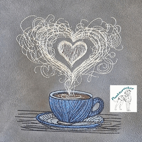 Kaffee mit Herz - 16,0 x 17,2 cm