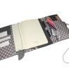 Organizer Canvas dunkelgrau - Kalenderhülle mit Federmäppchen