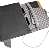 Organizer Canvas dunkelgrau - Kalenderhülle mit Federmäppchen