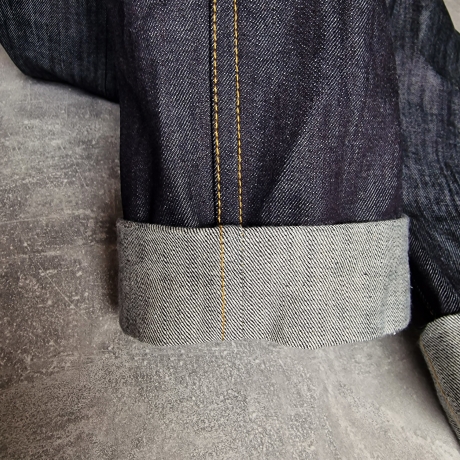 Herren Jeans ICONIC CUFF mit bernsteingelben Nähten 