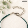 Lederarmband mit Ring Silver Circle - Schmuck aus Leder