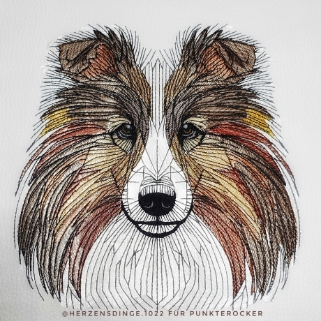Shetland Sheepdog / Sheltie - 15.76 x 16.68 cm