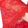Festliches Bolero-Spitzen-Seiden-Jäckchen, rot, 36-38, neu