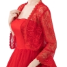 Festliches Bolero-Spitzen-Seiden-Jäckchen, rot, 36-38, neu