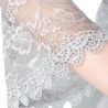 Festliches Bolero-Spitzen-Seiden-Jäckchen, , 36-38, grau
