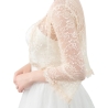 Festliches Bolero-Spitzen-Seiden-Jäckchen, , 36-38, elfenbein