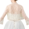Festliches Bolero-Spitzen-Seiden-Jäckchen, , 36-38, elfenbein