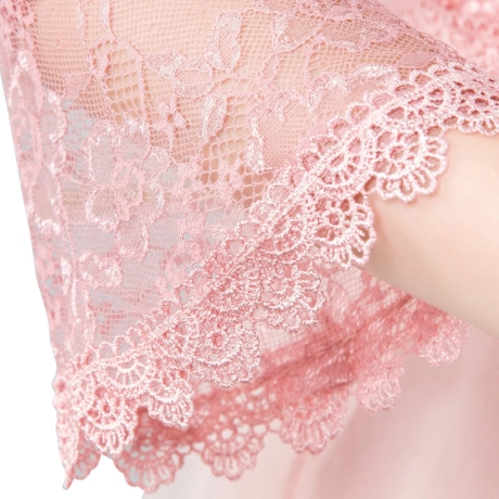 Festliches Bolero-Spitzen-Seiden-Jäckchen, , 36-38, pink
