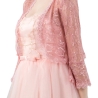 Festliches Bolero-Spitzen-Seiden-Jäckchen, , 36-38, pink