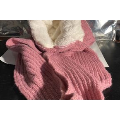 Damen-Winter-Beanie-Mütze, Bömmel + integrierter Schal, neu