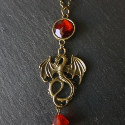 Vintage-Kette Red Dragon Rubina