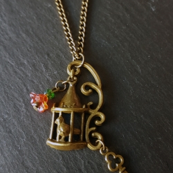 Vintage-Kette Vogelkäfig Auf in die Freiheit