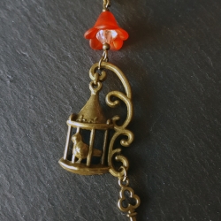 Vintage-Kette Vogelkäfig Auf in die Freiheit