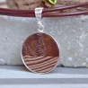 Kettenanhänger Holz – Eiche & Pitch Pine in 925 Silber