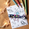 Buntes Kinder Armband – Stoffarmband Weltraum