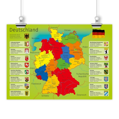 Kinder Lernposter Deutschland A1