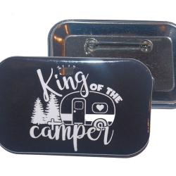 Button Rechteckig groß Camping Wohnmobil Camper 