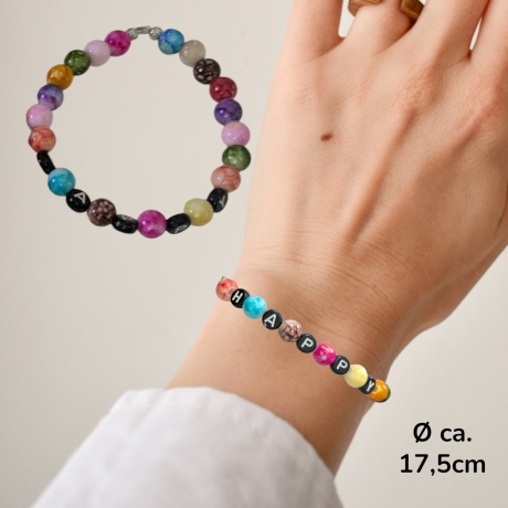 Perlenarmband HAPPY