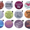 Weisheiten Zitate Buttonset 50 mm Anstecknadel 5 Stück Auswahl