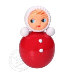 Musik-Wackelpuppe Mädchen mit Glöckchen, 15 cm, rot